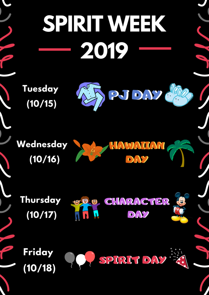 2019 SHS Spirit Week Themes